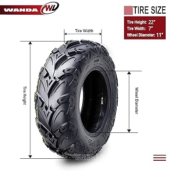 Amazon.com: WANDA Performance 8 Ply ATV Tires 22x7-11 Mud